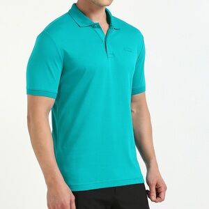 Calvin Klein Men's XL Turquoise Polo Short Sleeve Shirt